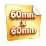Naklejki kwadratowe 60 mm × 60 mm naklejki kwadratowe 60x60 mm