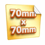 Naklejki kwadratowe 70 mm × 70 mm naklejki kwadratowe 70x70 mm