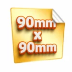 Naklejki kwadratowe 90 mm × 90 mm naklejki kwadratowe 90x90 mm