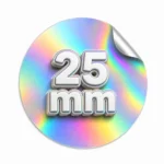 naklejki hologramowe kółko 25mm - folia pryzmatyczna VIP Drukarnia