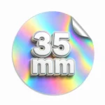 naklejki hologramowe kółko 35mm - folia pryzmatyczna VIP Drukarnia