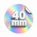 naklejki hologramowe kółko 40mm - folia pryzmatyczna VIP Drukarnia