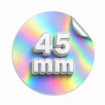 naklejki hologramowe kółko 45mm - folia pryzmatyczna VIP Drukarnia