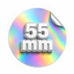 naklejki hologramowe kółko 55mm - folia pryzmatyczna VIP Drukarnia