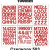 Samoprzylepny alfabet i cyfry 100 mm kolor czerwony Samoprzylepny alfabet i cyfry 100 mm kolor czerwony z folii winylowej