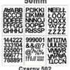 Samoprzylepny alfabet i cyfry 50 mm kolor czarny Samoprzylepny alfabet i cyfry 50 mm kolor czarny z folii winylowej