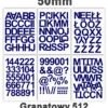 Samoprzylepny alfabet i cyfry 50 mm kolor granatowy Samoprzylepny alfabet i cyfry 50 mm kolor granatowy z folii winylowej