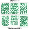 Samoprzylepny alfabet i cyfry 50 mm kolor zielony Samoprzylepny alfabet i cyfry 50 mm kolor zielony z folii winylowej