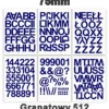 Samoprzylepny alfabet i cyfry 75 mm kolor granatowy z folii winylowej